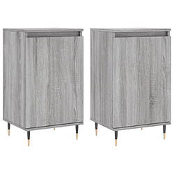 Maison Chic Ensemble de 2 Buffets,commode,console pour rangement sonoma gris 40x35x70 cm bois d'ingénierie -MN66011