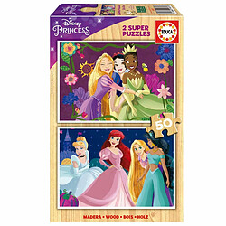 Educa Borras Puzzles 2 X 50 pcs disney princess en bois 