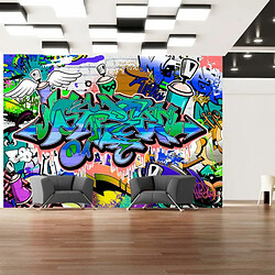 Paris Prix Papier Peint Graffiti : Motif Bleu 105 x 150 cm