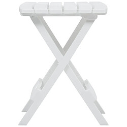 Avis vidaXL Table pliable de jardin 45,5x38,5x50 cm Blanc