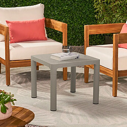 Ahd Amazing Home Design Table basse carré 45x45 cm café bar jardin intérieur extérieur Aviat, Couleur: Gris