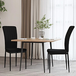 Maison Chic Lot de 2 Chaises à manger,Chaise pour cuisine,Solide Structure Noir Velours -MN76186