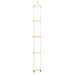 vidaXL Échelle de corde pour enfants Bois massif et PE 30x168 cm