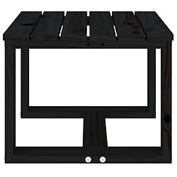 Avis vidaXL Table d'appoint de jardin noir 40x38x28,5 cm bois massif de pin