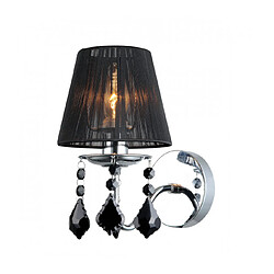 Luminaire Center Applique murale en cristal Cornelia Chrome, noir