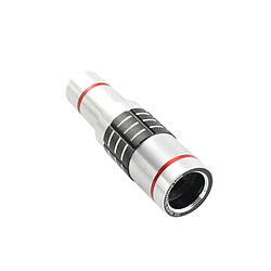 Wewoo Télescope pour iPhone Galaxy Huawei Xiaomi LG HTC et autres smartphone Argent Universel 18X Loupe Lentille Téléphone Mobile 3 en 1 + Trépied + Clip