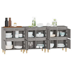 Acheter vidaXL Buffets 3 pcs sonoma gris 60x35x70 cm bois d'ingénierie