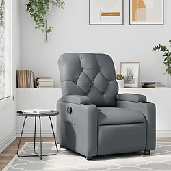 Maison Chic Fauteuil Relax pour salon, Fauteuil inclinable Gris Similicuir -GKD73198