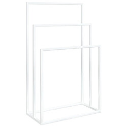 vidaXL Porte-serviettes sur pied Blanc 48x24x79 cm Fer