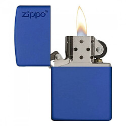 Briquet Zippo bleu matte Logo