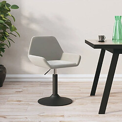 vidaXL Tabouret de bar Gris clair Velours