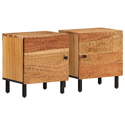 Maison Chic Lot de 2 Tables de chevet - Tables de Nuit 40x33x46 cm Bois d'acacia massif