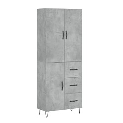 Maison Chic Buffet,Meuble de Rangement,commode pour salon,Cuisine Gris béton 69,5x34x180 cm Bois d'ingénierie -MN32309