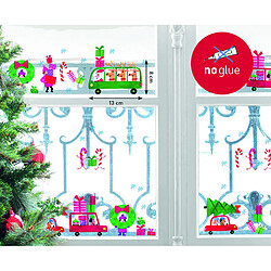 Draeger Sticker fenêtre "Voitures et cadeaux de Noël" Sticker fenêtre voitures et cadeaux de Noël 24 x 3 x 36 cm