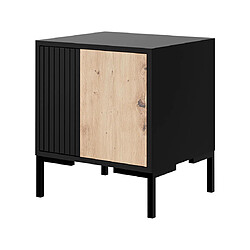 Avis Bestmobilier Cambridge - lot de 2 tables de chevet - bois et noir - 44 cm