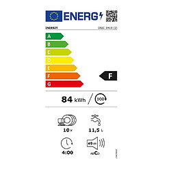 Acheter Lave-vaisselle 45cm 10 couverts 49db tout intégrable - dsic3m19 - INDESIT