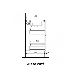 Acheter Dansmamaison Ensemble meuble salle de bain 90 cm Blanc laqué brillant + Vasque + Miroir - NOLET