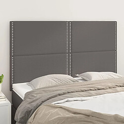 vidaXL Têtes de lit 4 pcs Gris 72x5x78/88 cm Similicuir 