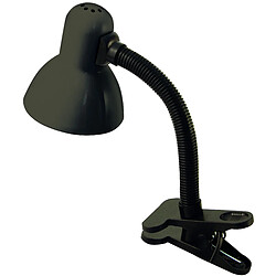 VELAMP CHARLESTON CLIP: Lampe de bureau avec culot E27 et clip, noir