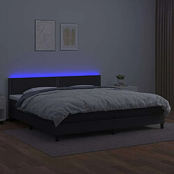 Acheter Sommier à lattes et LED,Cadre à lattes de lit avec matelas pour Adulte Noir 200x200 cm -MN29029