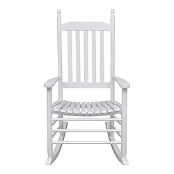 Acheter Maison Chic Chaise/Fateuill à bascule, Rocking chair avec siège incurvé Blanc Bois -GKD35582