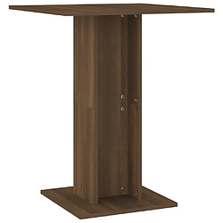 vidaXL Table de bistro Chêne marron 60x60x75 cm Bois d'ingénierie