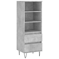 Maison Chic Buffet,Meuble de Rangement,commode pour salon,Cuisine Gris béton 40x36x110 cm Bois d'ingénierie -MN73956