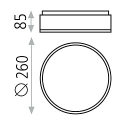 Acb Plafonnier Dins 2x15W E27 Noir H85