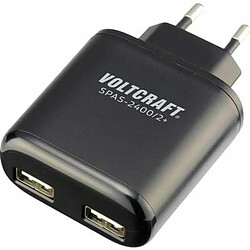 Chargeur USB VOLTCRAFT SPAS-2400/2+ VC-11332175 pour prise murale Courant de sortie (max.) 4800 mA 2 x USB 1 pc(s)