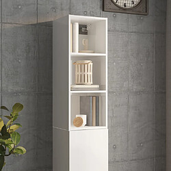 Avis vidaXL Armoire murale Blanc brillant 34,5x32,5x90 cm Bois d'ingénierie