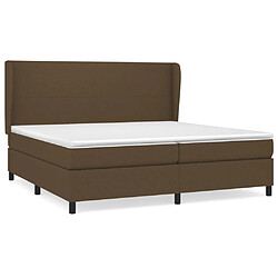 vidaXL Sommier à lattes de lit avec matelas Marron foncé 200x200 cm