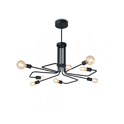 Ideal Lux Plafonnier Triumph Métal Noir 8 ampoules 66cm