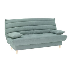 Avis Clic clac 3 places LIV 20 - Tissu Soro vert amande - Couchage 125x190 cm - Avec coussins - L193 x P95 x H93 cm