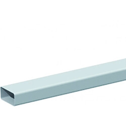 Unelvent conduit plat pvc rigide - rectangulaire - 55 x 110 mm - longueur 1.5 mètres 