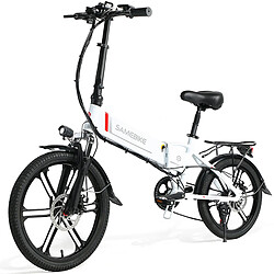 Acheter Vélo électrique SAMEBIKE 20LVXD30-II - moteur 350W batterie 48V10AH autonomie 40KM freins à disque mécaniques - Blanc