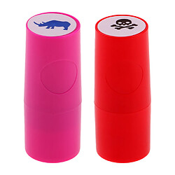 2 pièces colorable empreinte de marqueur de golfeur impression de phoques yeux + rhinocéros