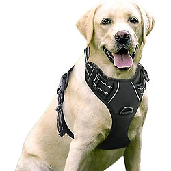 Universal Harnais pour chiens sans traction Harnais pour animaux de compagnie réglable Gilet pour chiens à remplissage souple (L) 