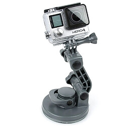 Avis Wewoo Support Holder gris pour GoPro Hero 4 / 3+ / 3/2/1 de ventouse de voiture + adaptateur de trépied + vis de poignée