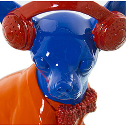 Avis Figurine Décorative Alexandra House Living Bleu Orange Plastique Chien Casque 14 x 26 x 18 cm