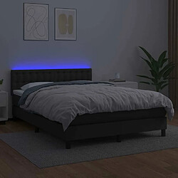 Acheter Sommier à lattes et LED,Cadre à lattes de lit avec matelas pour Adulte Noir 140x190cm -MN91290