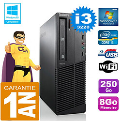 PC Lenovo M92p SFF Core I3-3220 Ram 8Go Disque 250 Go Graveur DVD Wifi W7 · Occasion 