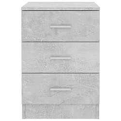 Acheter Maison Chic Table de chevet Table de Nuit Meuble de Rangement Gris béton 38 x 35 x 56 cm Aggloméré