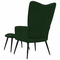 Acheter Maison Chic Chaise de relaxation | Fauteuil relax avec repose-pied Vert foncé Velours -GKD21644