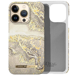 iDeal of Sweden Coque pour iPhone 13 Pro Marbré Luxe Ultra fine Sparkle Greige Marble Beige 