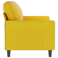 Acheter Maison Chic Canapé à 2 places,Sofa de Salon,Canapé droit Jaune 120 cm Velours -GKD188114