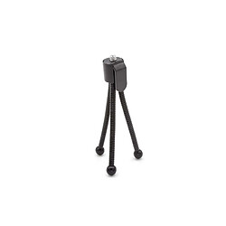 vhbw Mini trépied pour appareil photo - Tripod flexible avec clip de support, 12 cm, noir