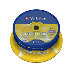 DVD-RW Verbatim 25 Unités Multicouleur 4,7 GB 4x