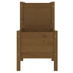 Maison Chic Jardinière,Bac à fleurs - pot de fleur Marron miel 245,5x44x75 cm Bois massif de pin -GKD91274 pas cher