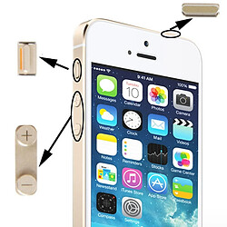 Wewoo Kit de boutons pour iPhone 5S or 5S, Matériau en alliage 3 en 1 bouton muet + d'alimentation + de volume