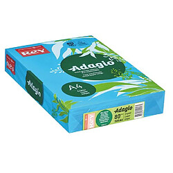 Ramette papier couleur Rey Adagio couleurs intenses A4 80 gr - 500 feuilles - bleu vif